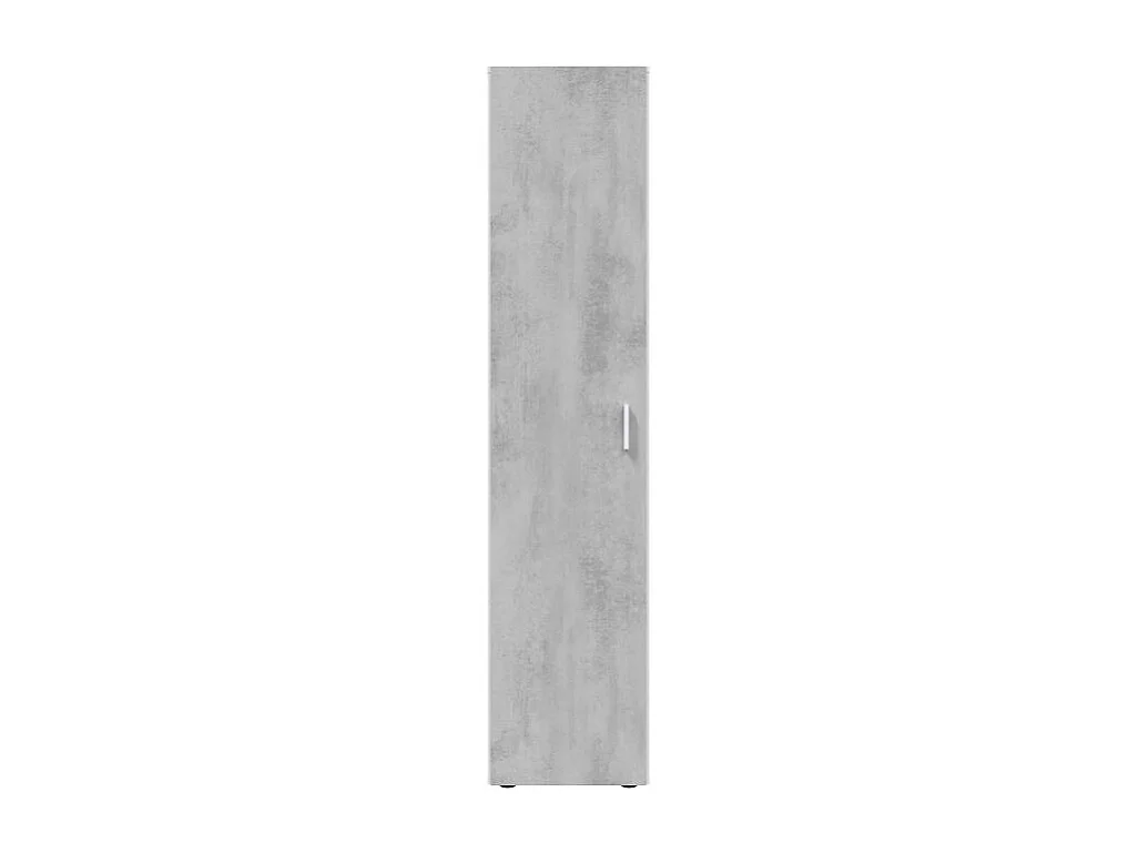 Armário multiuso, 1 porta, 3 prateleiras, Artik branco/cinza cimento, 182x41x37 cm