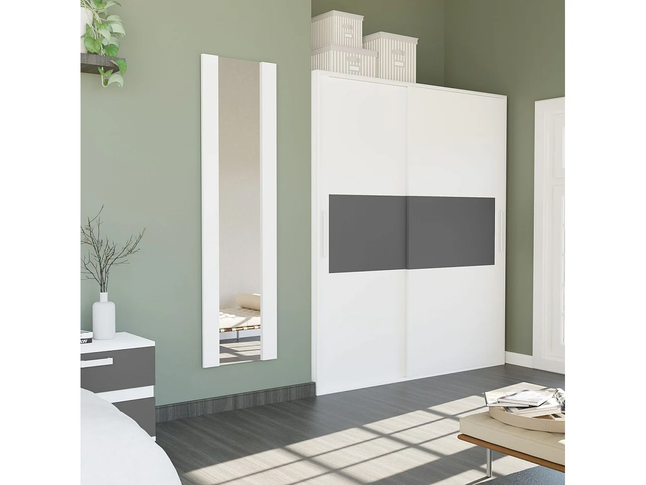 Roupeiro 2 portas de correr Uniq 180