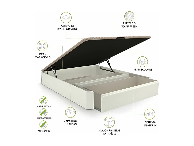 Canapé Luxury S-Max 3D Blanco