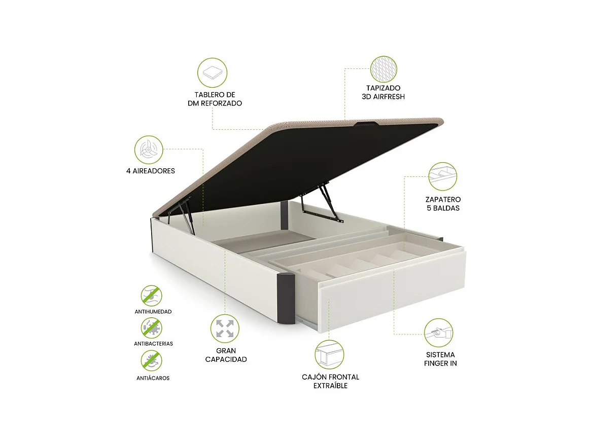 Canapé Luxury Premium 3D Blanco - Grafito