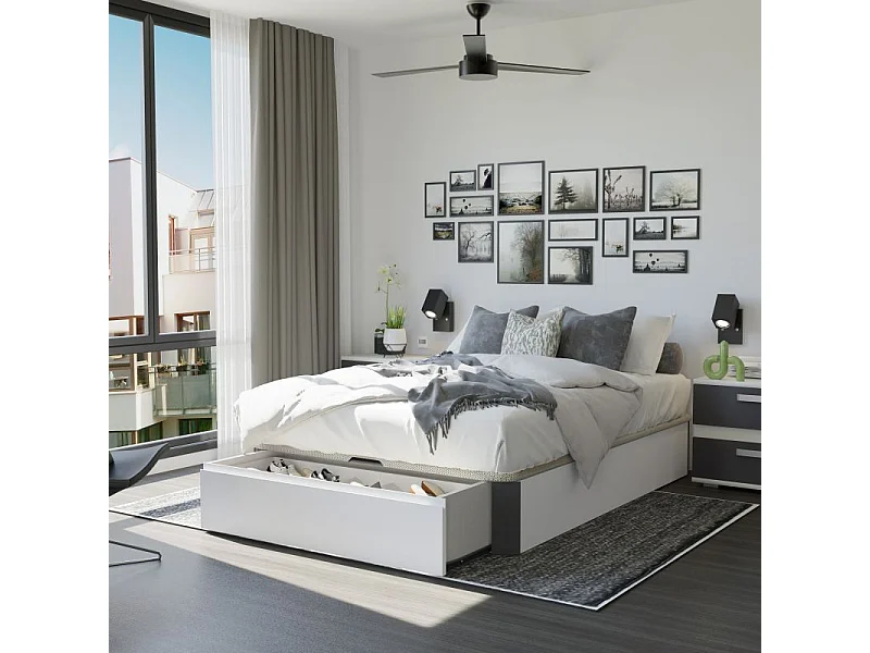 Canapé Luxury Premium 3D Blanco - Grafito