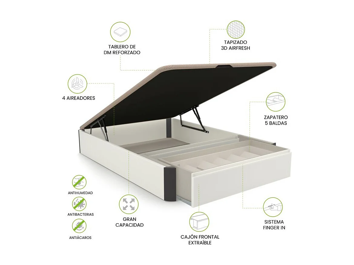 Canapé Luxury Premium 3D Blanco - Grafito