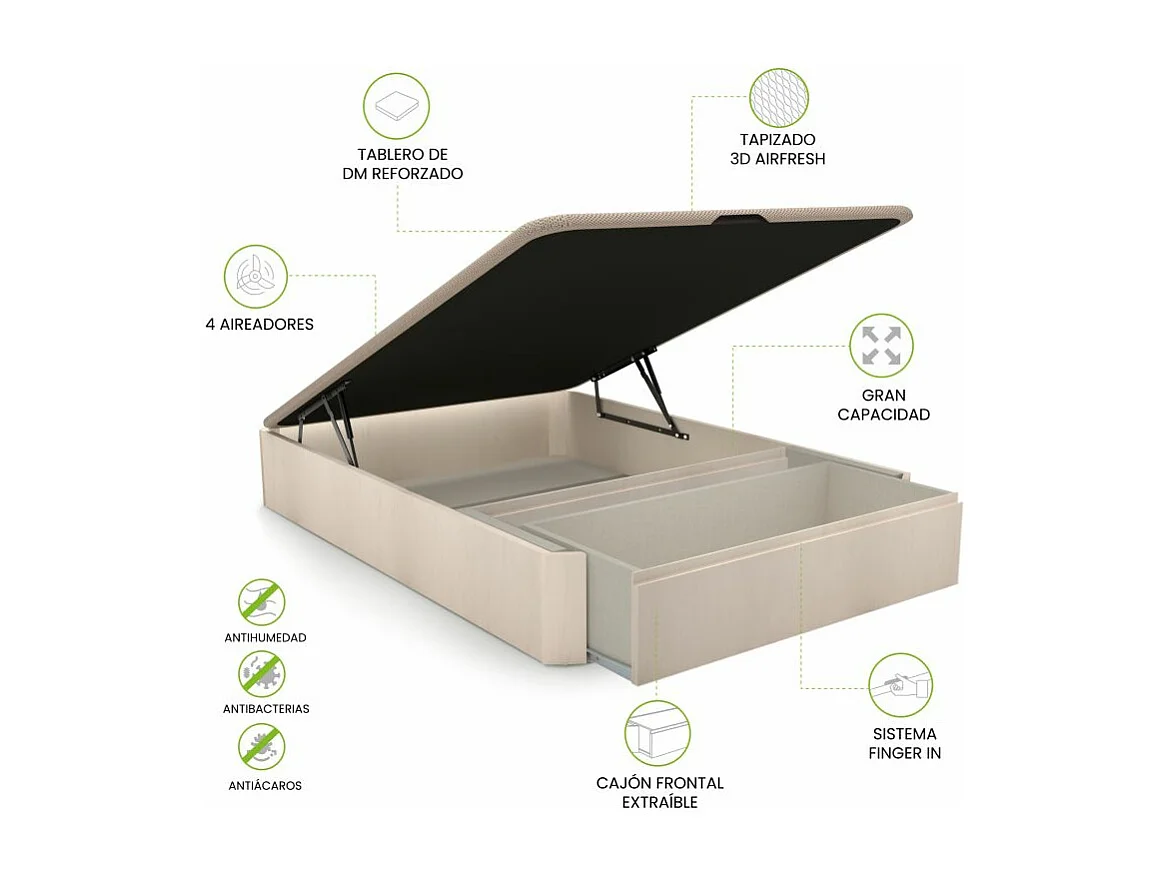 Canapé 135x190 Luxury Max 3D Artic Artic