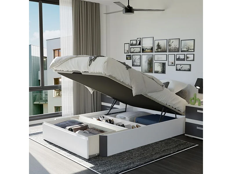 Canapé Luxury S-Max 3D Blanco - Grafito