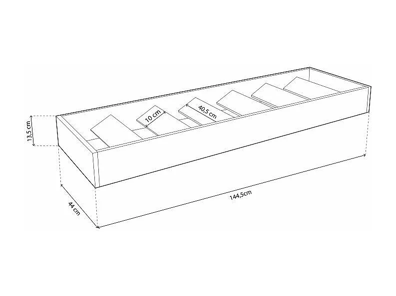 Zapatero canapé Luxury Textil grisáceo