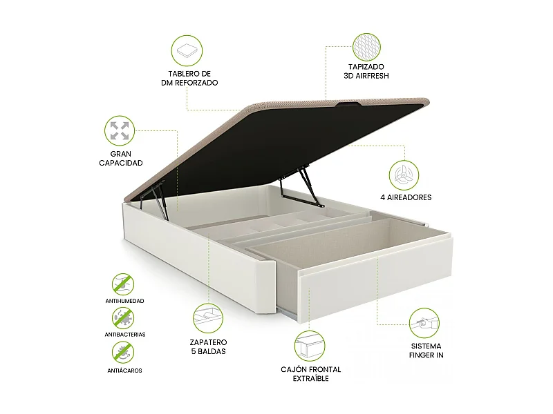 Canapé Luxury S-Max 3D Blanco