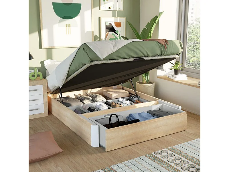 Canapé Luxury S-Max 3D Roble - Blanco