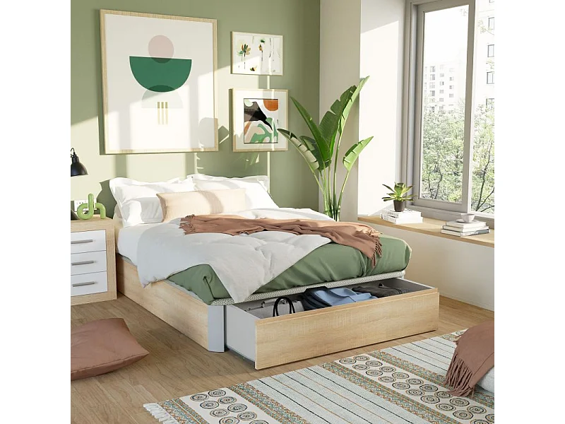 Canapé Luxury S-Max 3D Roble - Blanco