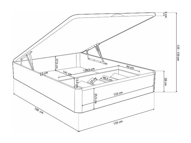 Canapé Luxury Plus 3D Blanco - Grafito