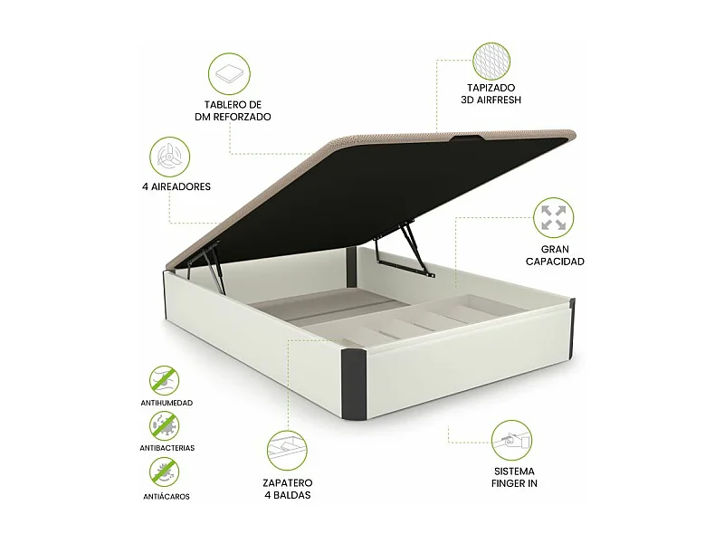 Canapé Luxury Plus 3D Blanco - Grafito