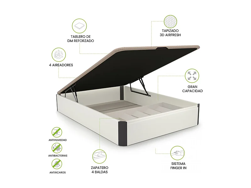 Canapé Luxury Plus 3D Blanco - Grafito