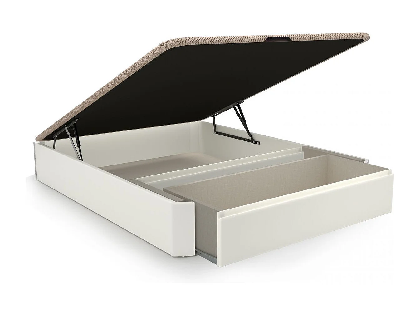 Sofá-cama de luxo Max 3D 150x190 em branco