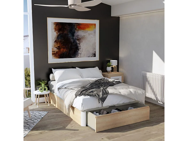 Canapé Luxury Premium 3D Roble - Blanco