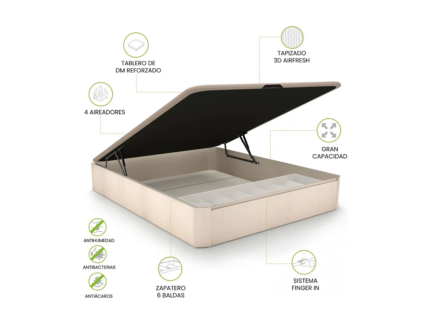 Sommier rebatível Luxury Plus 3D