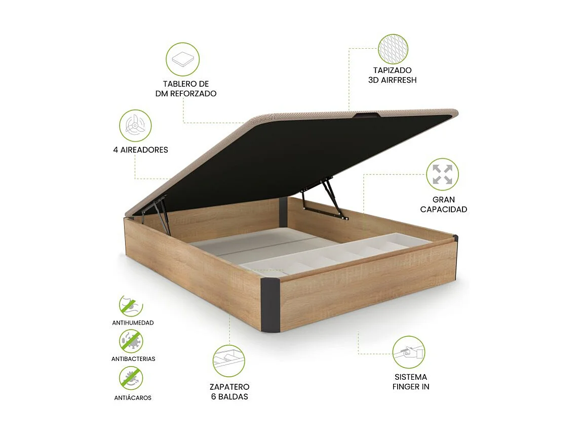 Canapé Luxury Plus 3D Roble - Grafito