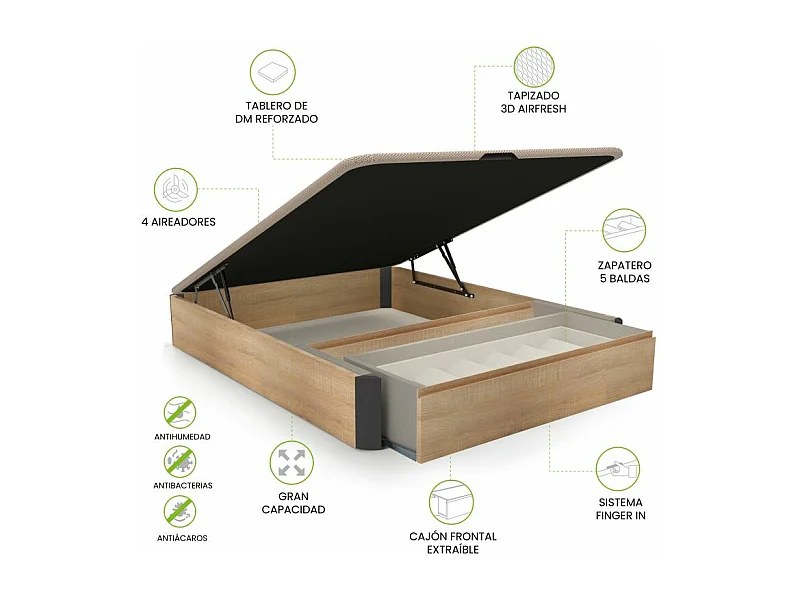 Canapé Luxury Premium 3D Roble - Grafito