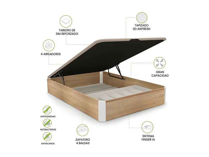 Canapé Luxury Plus 3D Roble - Blanco