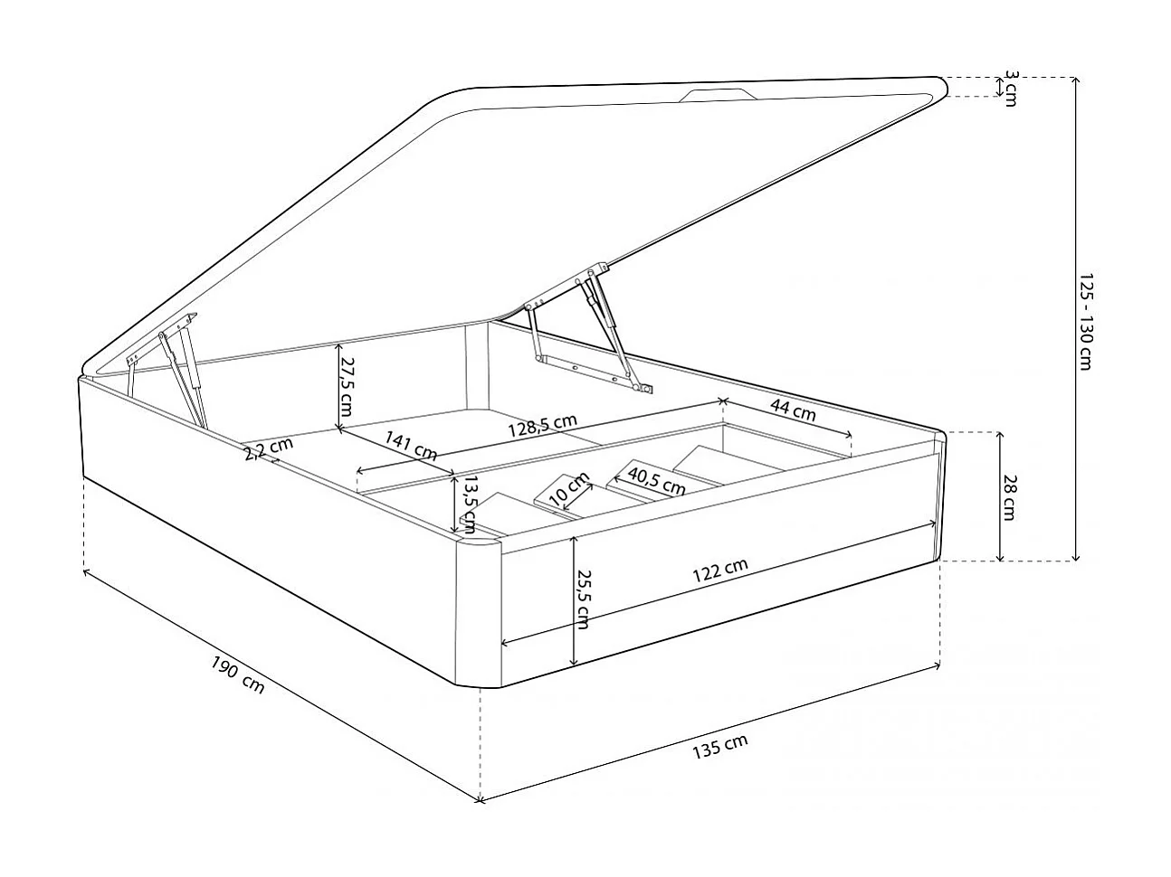 Canapé Luxury Plus 3D Roble - Blanco