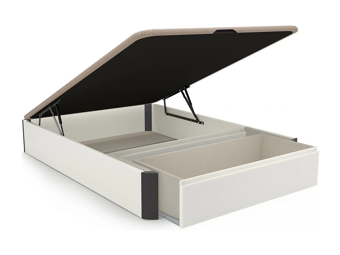 Canapé 135x190 Luxury Max 3D Blanco - Grafito Blanco - Grafito