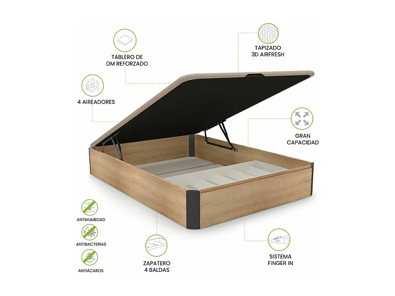 Canapé Luxury Plus 3D Roble - Grafito