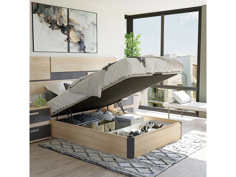 Canapé Luxury Plus 3D Roble - Grafito