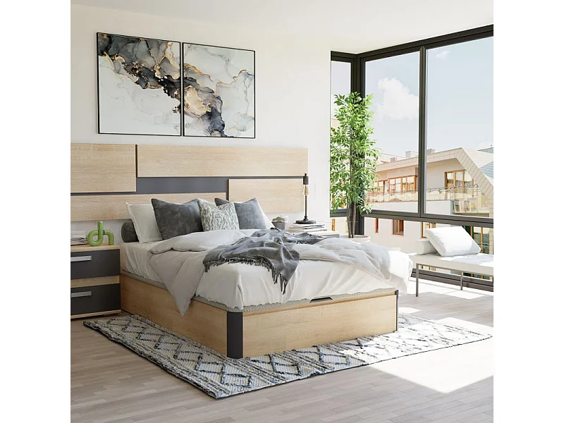 Canapé Luxury Plus 3D Roble - Grafito