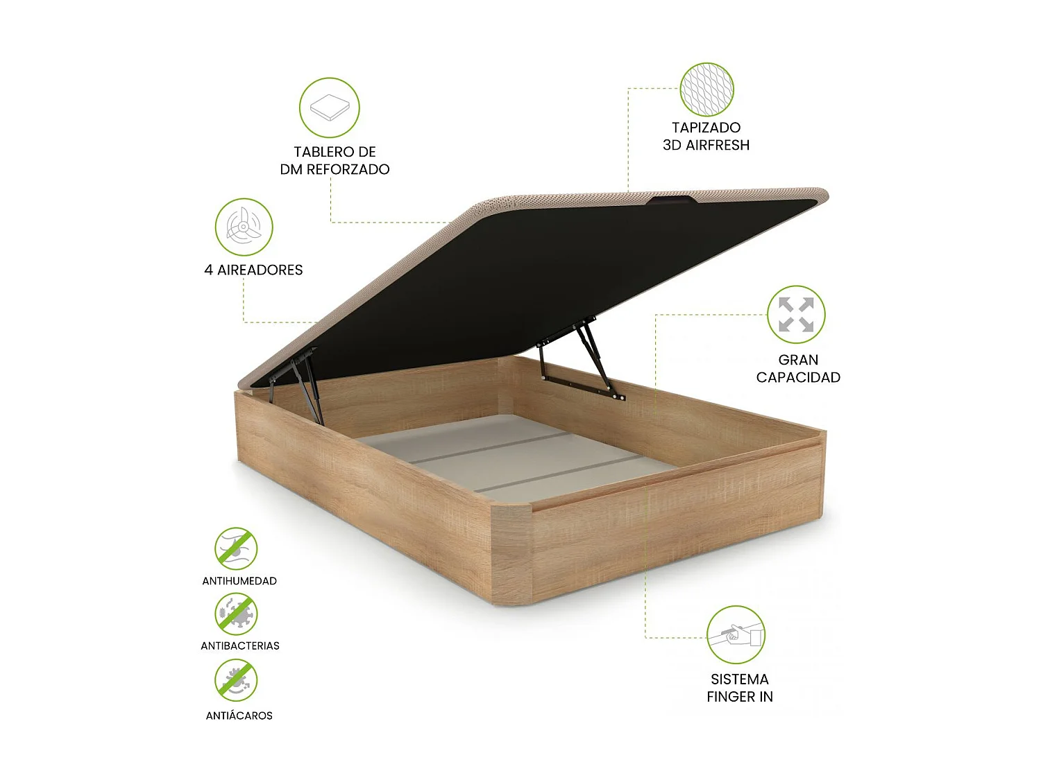 Canapé Luxury 3D Roble