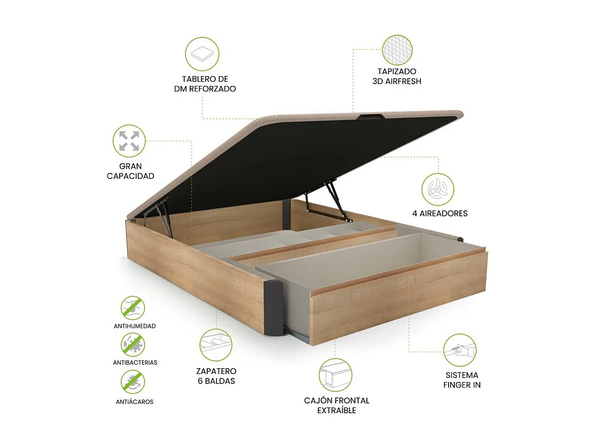 Canapé Luxury S-Max 3D Roble - Grafito