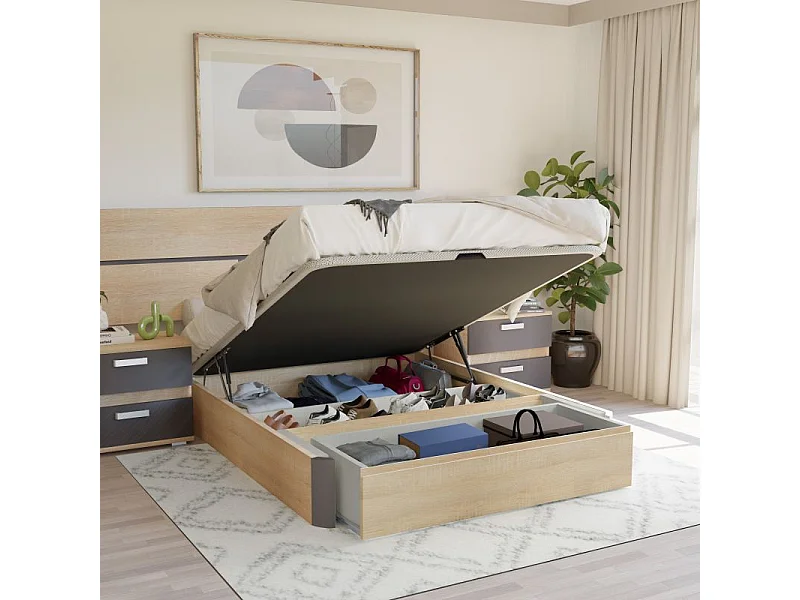 Canapé Luxury S-Max 3D Roble - Grafito