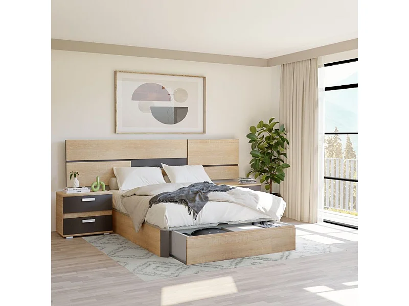 Canapé Luxury S-Max 3D Roble - Grafito