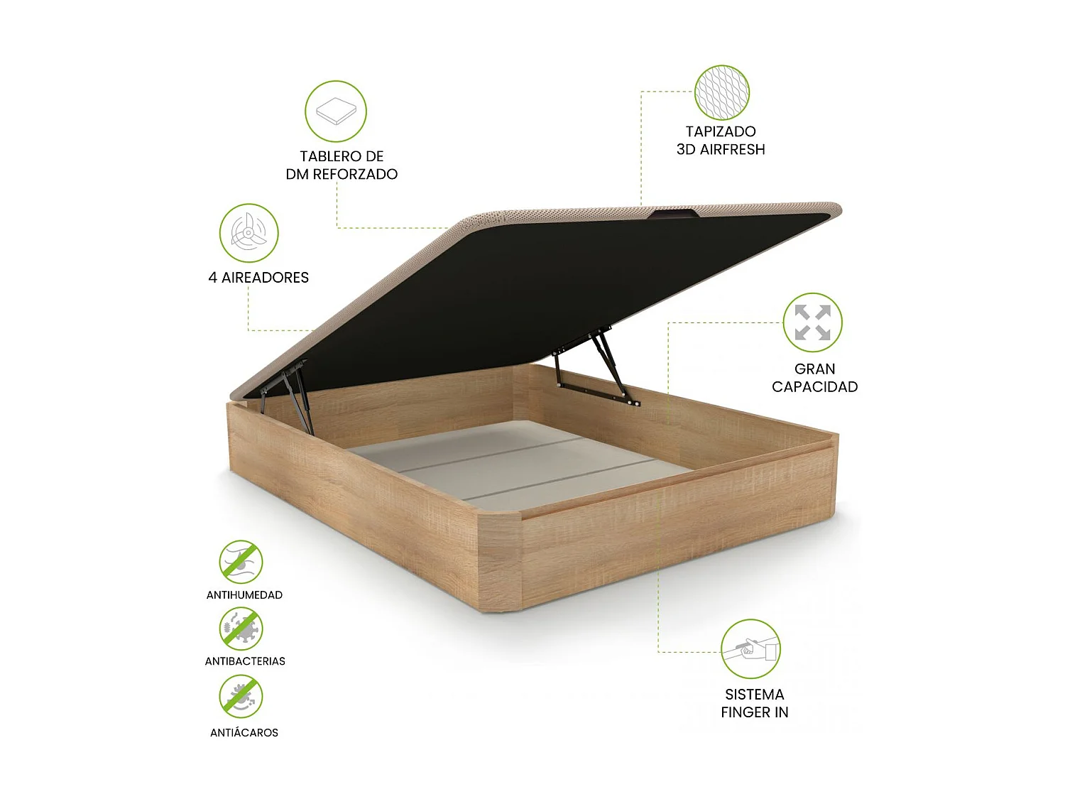 Canapé Luxury 3D Roble