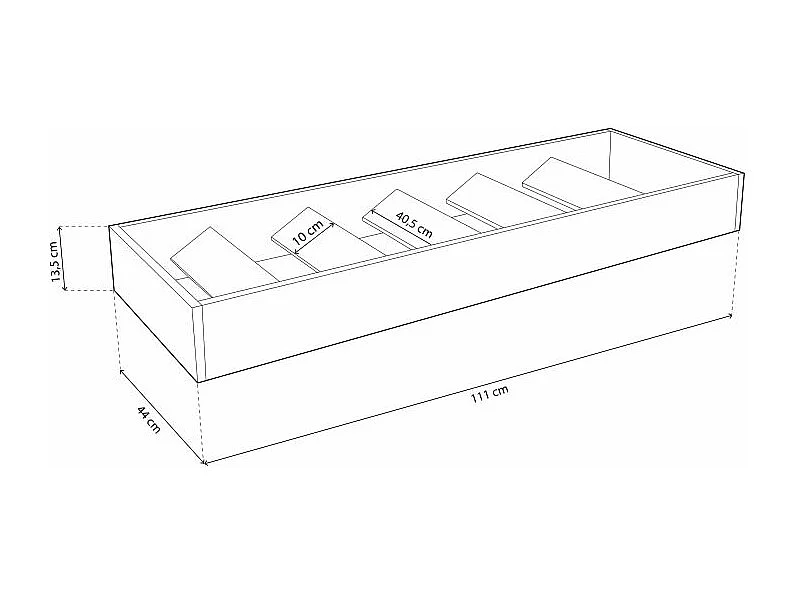 Zapatero cajón frontal Luxury Textil grisáceo