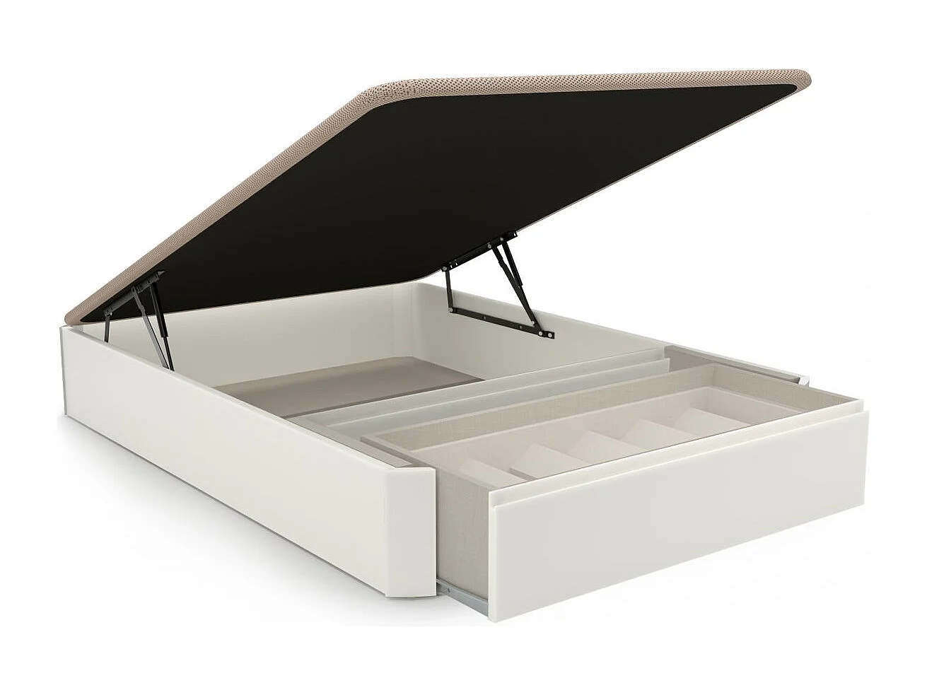 Zapatero cajón frontal Luxury Textil grisáceo