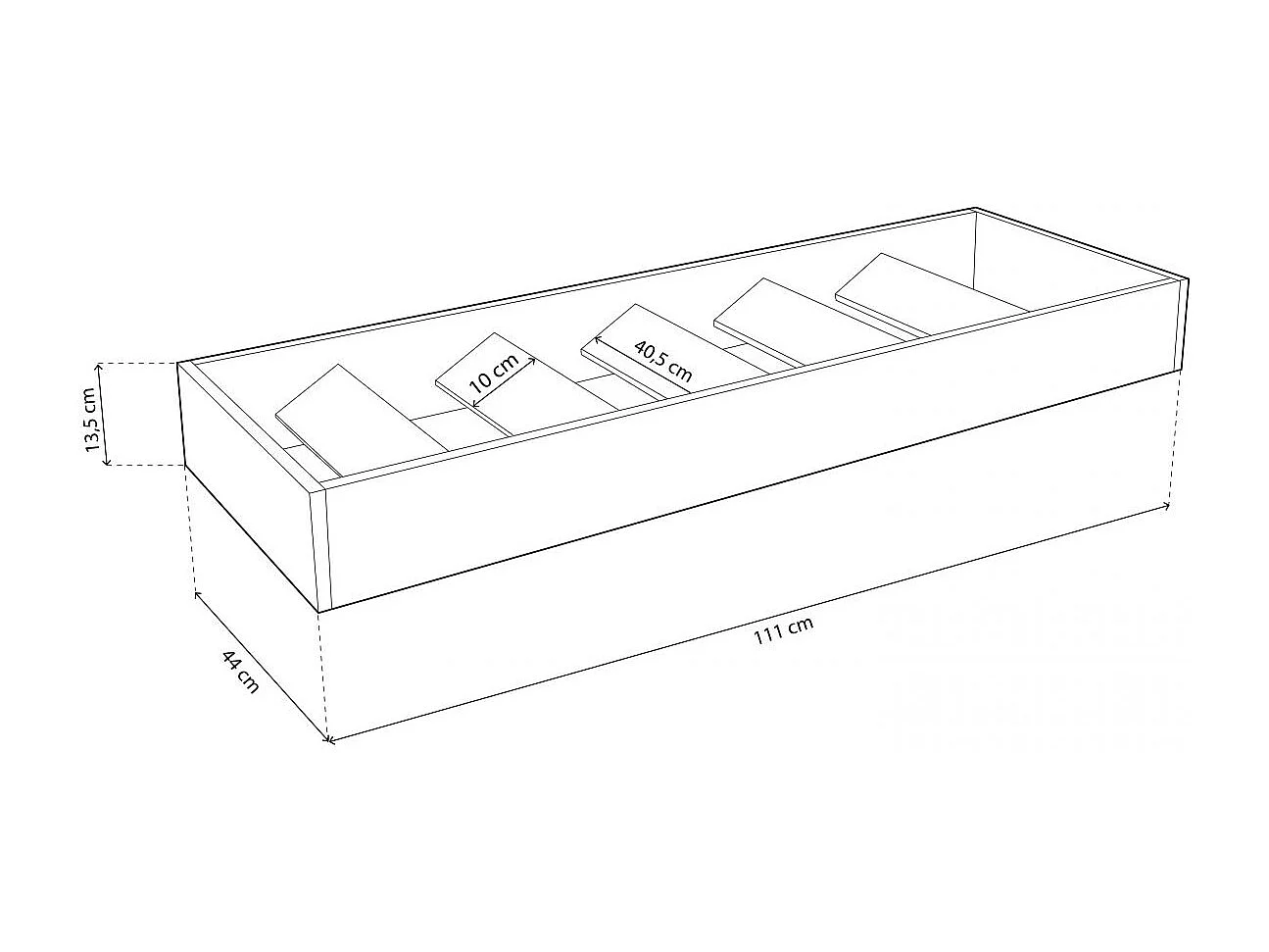 Zapatero cajón frontal Luxury Textil grisáceo