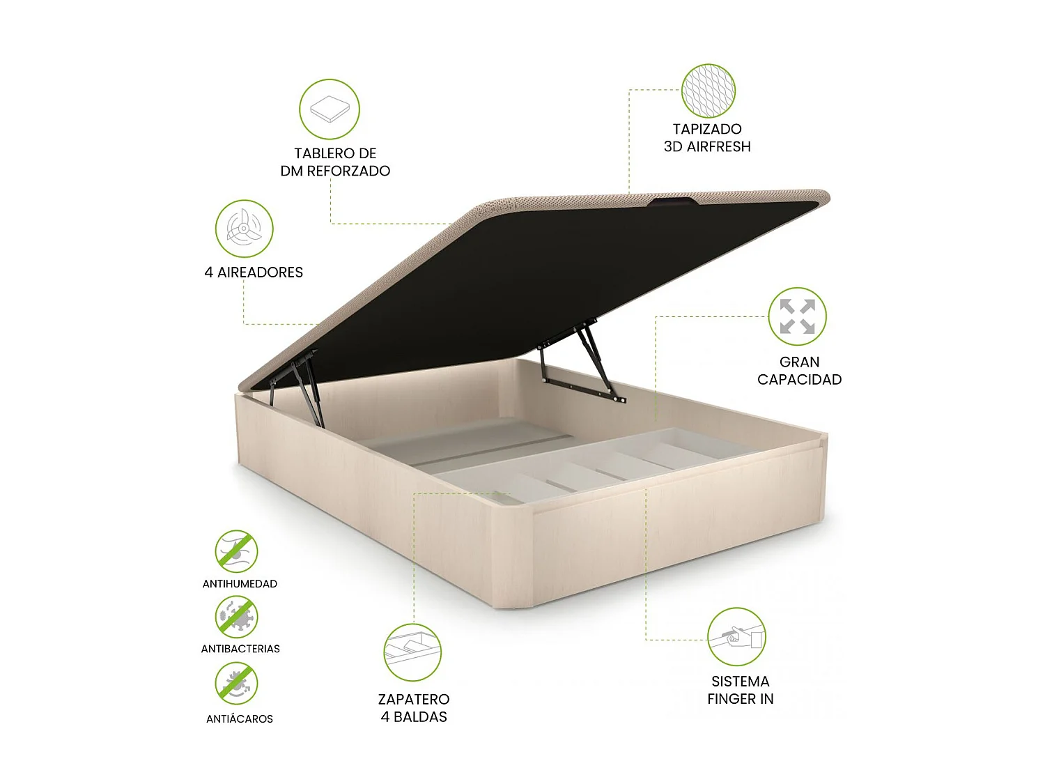 Sommier rebatível Luxury Plus 3D