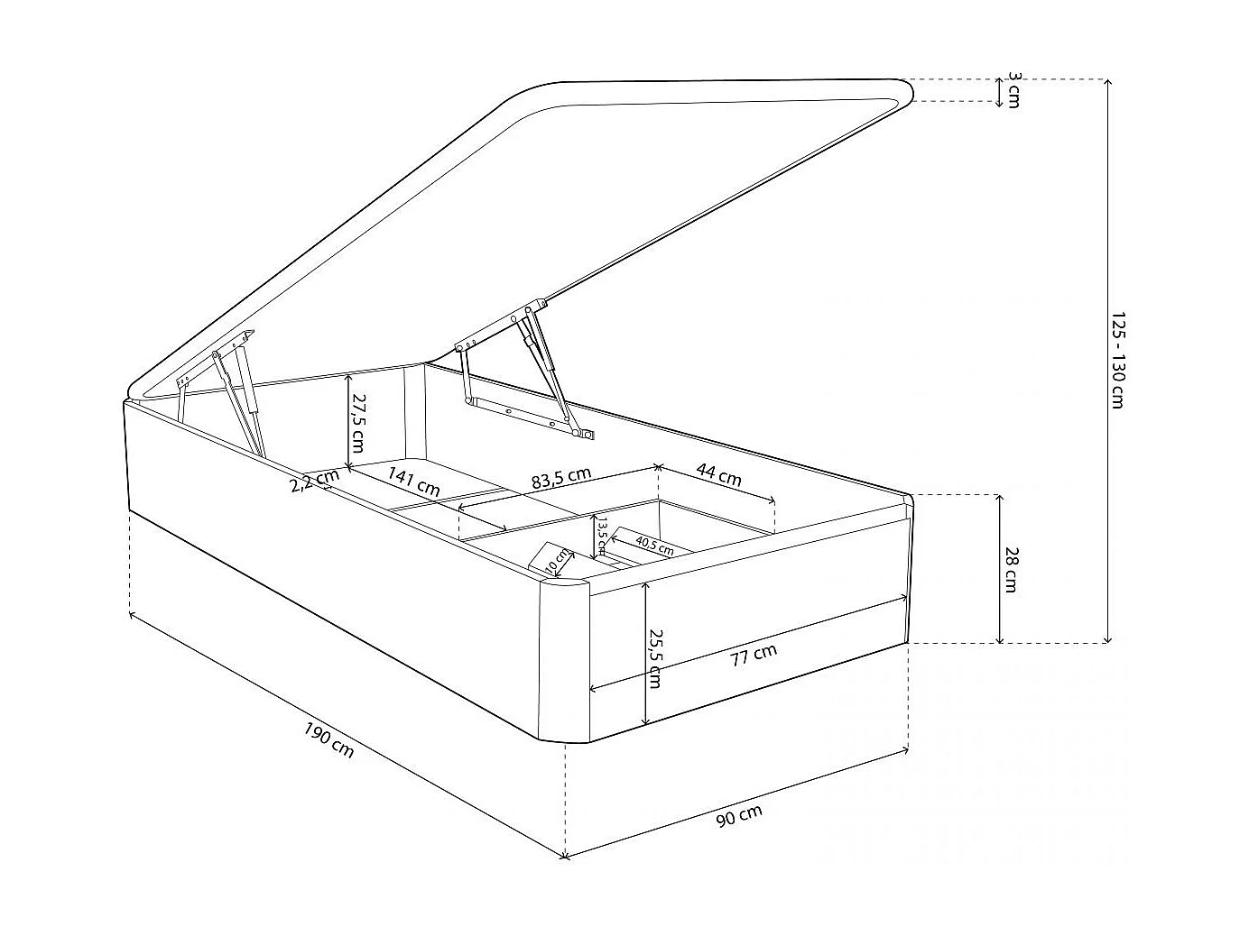 Sommier rebatível Luxury Plus 3D