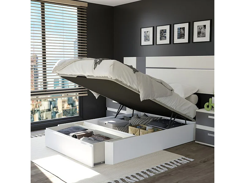 Canapé 135x190 Luxury Max 3D Blanco Blanco