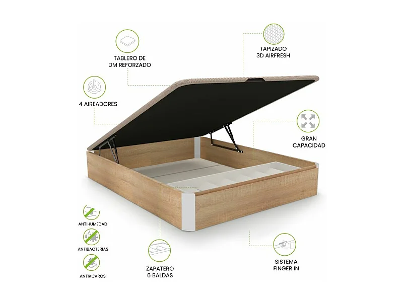 Canapé Luxury Plus 3D Roble - Blanco