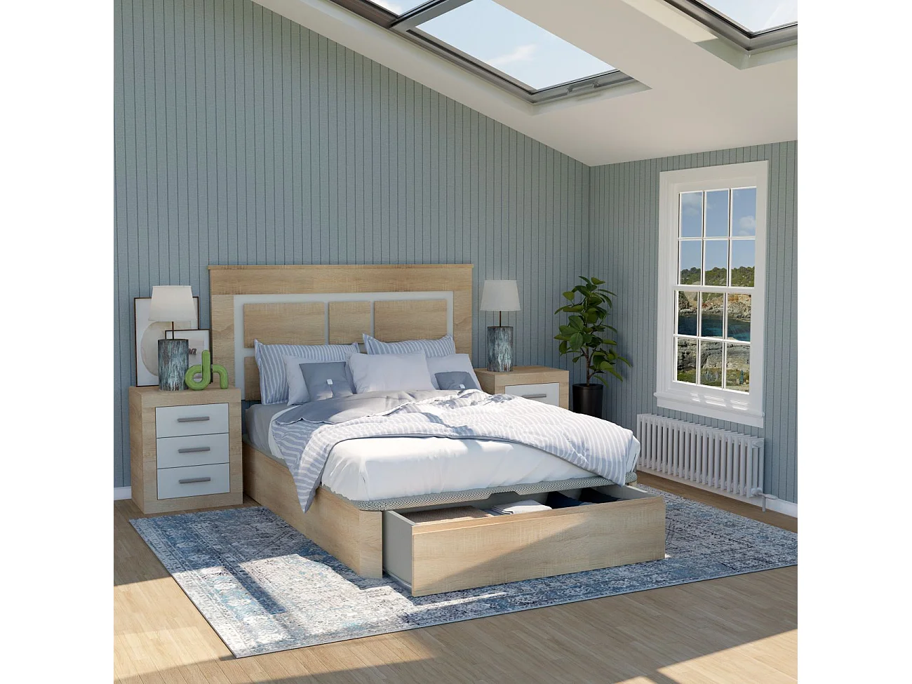 Canapé 135x190 Luxury Max 3D Cambrian Roble