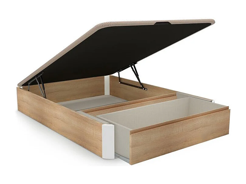 Canapé 135x190 Luxury Max 3D Cambrian - Blanco Roble - Blanco