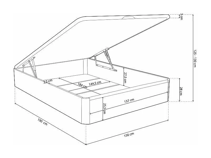 Canapé Luxury 3D Roble - Blanco