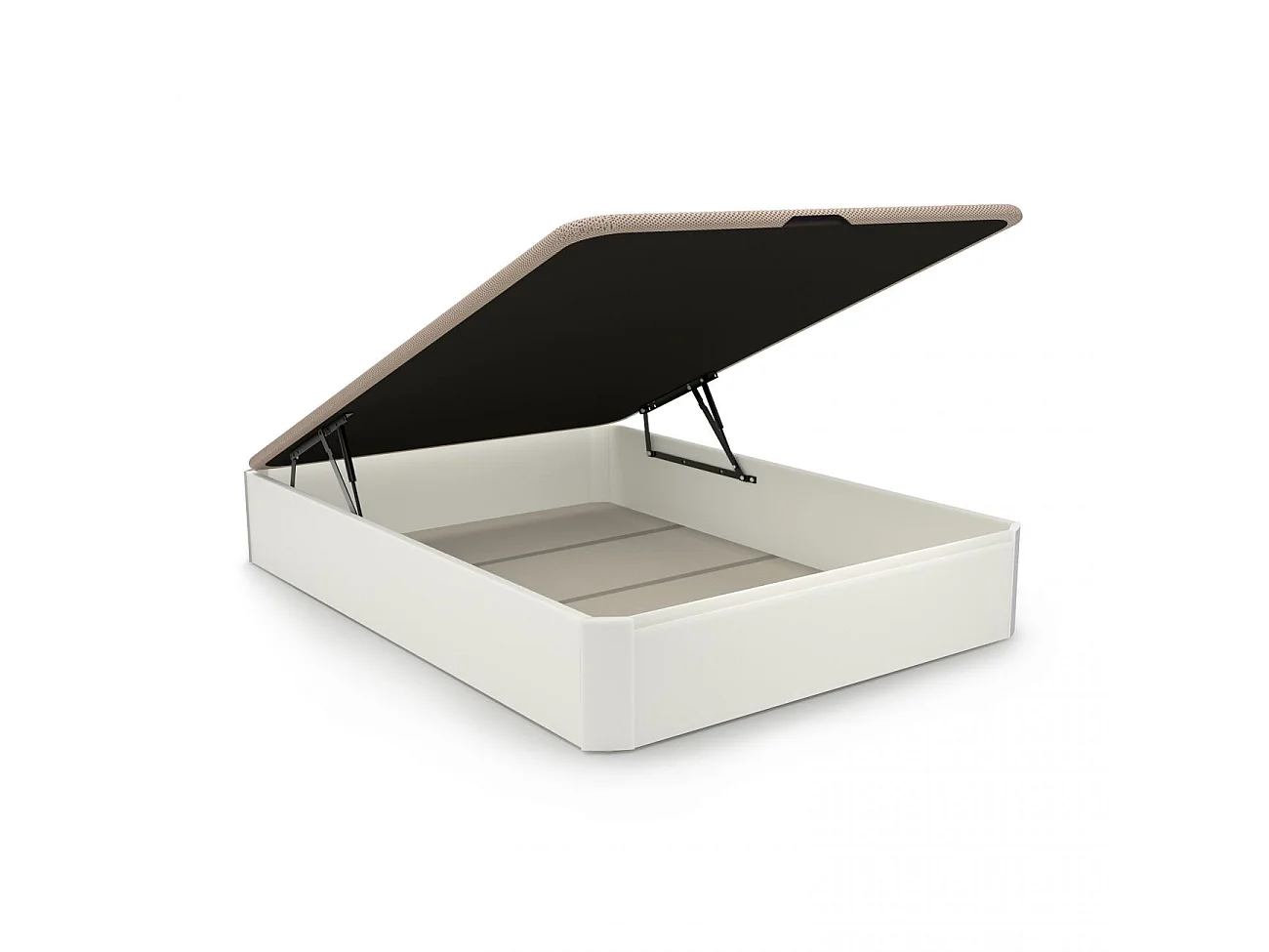 Canapé básico 135x190 cm en blanco Luxury 3D Blanco