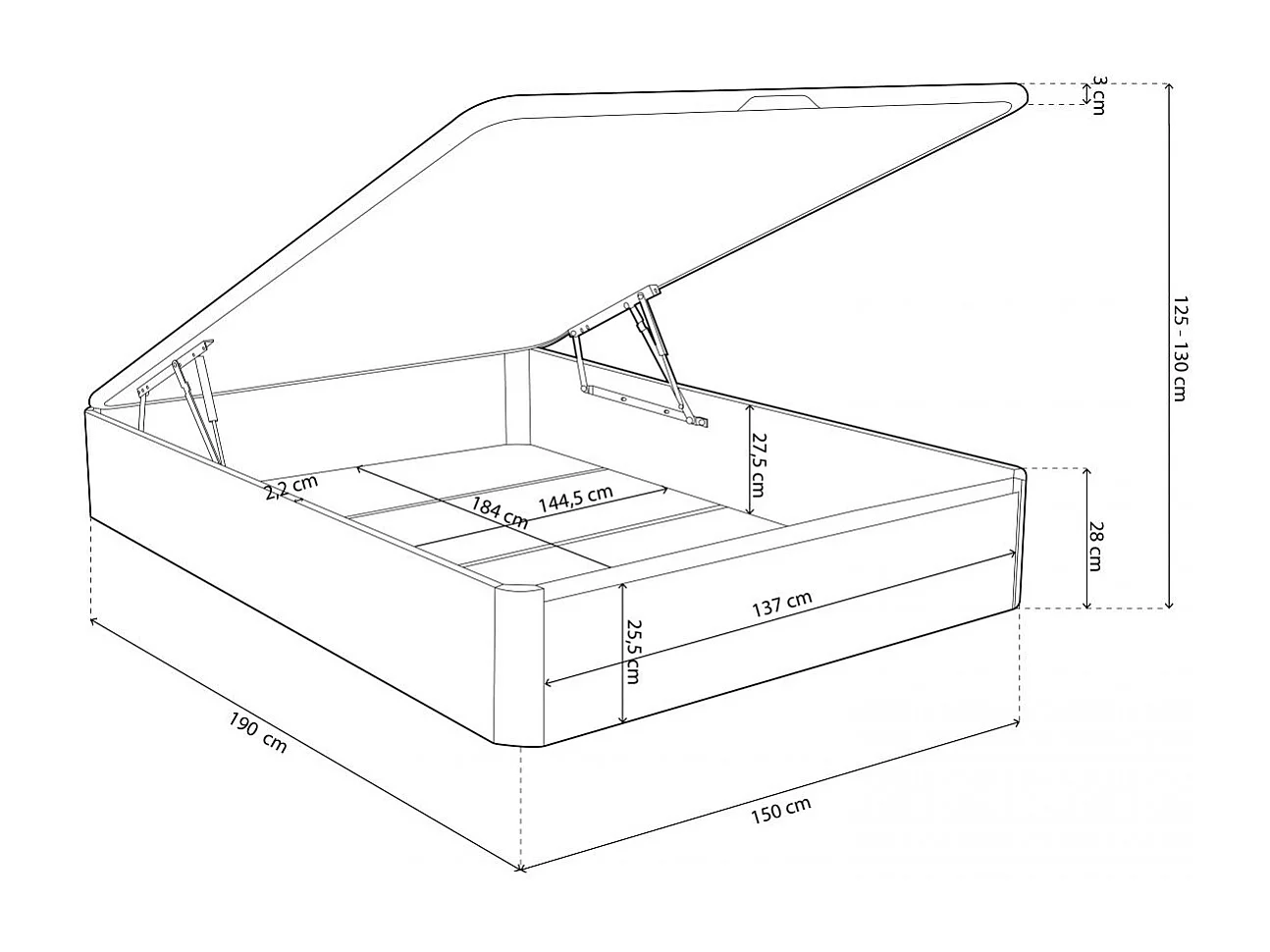 Canapé Luxury 3D Blanco