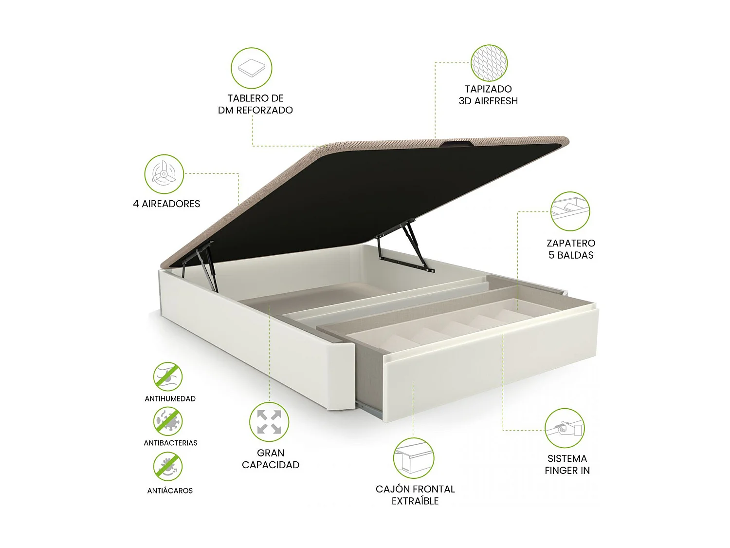 Canapé Luxury Premium 3D Blanco