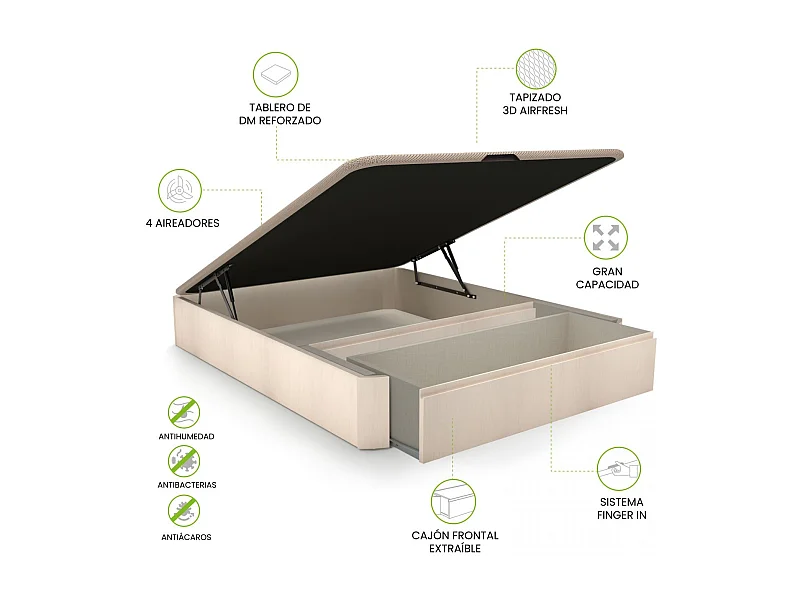 Luxo Max 3D Artic 150x190 sofá-cama 150x190