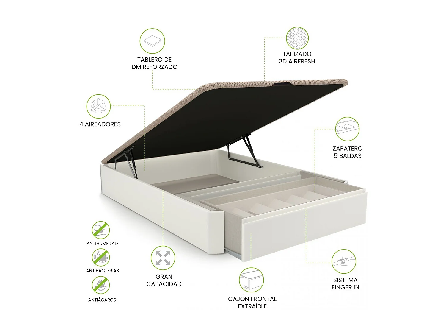 Canapé Luxury Premium 3D Blanco