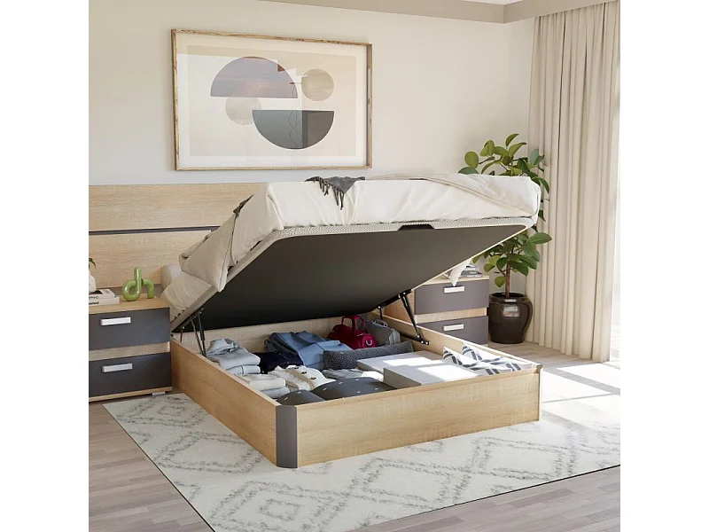 Canapé Luxury 3D Roble - Grafito