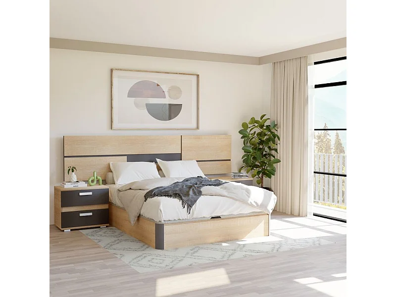 Canapé Luxury 3D Roble - Grafito