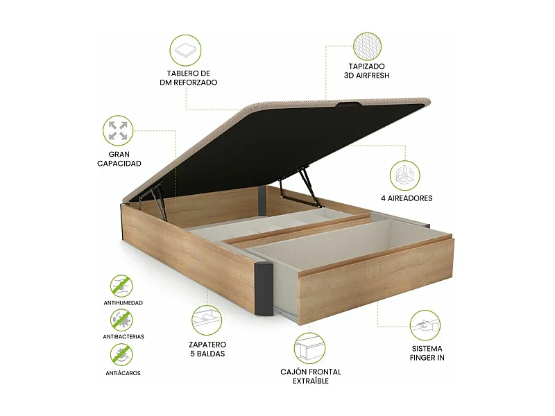 Canapé Luxury S-Max 3D Roble - Grafito