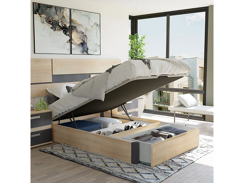 Canapé Luxury S-Max 3D Roble - Grafito